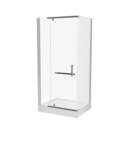 Душевое ограждение 120х80х6мм хром стекло прозрачное