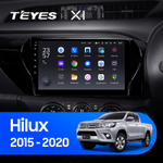 Teyes X1 10" для Toyota Hilux 2015-2020 (прав)