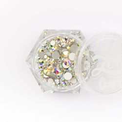 Zoo nail Стразы стеклянные прозрачные ABC голография (микс размеров), 200шт