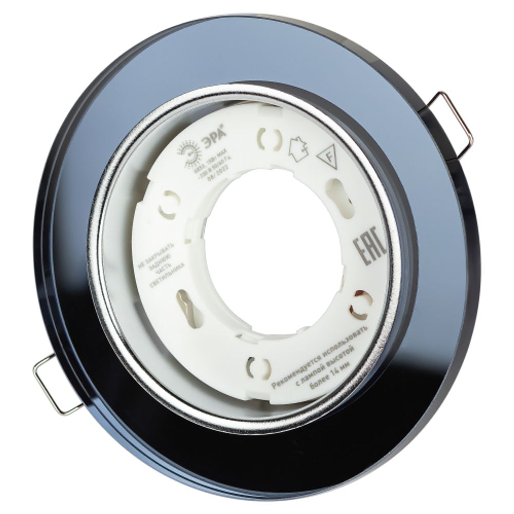 Светильник встраиваемый cо светодиодной подсветкой ЭРА DK LD51 BK под лампу GX53 черный | Встраиваемые LED светильники