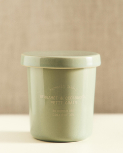 Zara Home Свеча ароматическая Bergamot & Cedarwood 170 г, растительный воск, аромат древесный, Коричневый