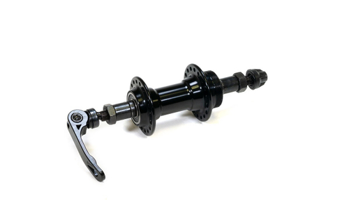 Втулка задняя WZ алюминий V-brake трещотка эксцентрик 32H ось 3/8''х135x145мм, на промах черная