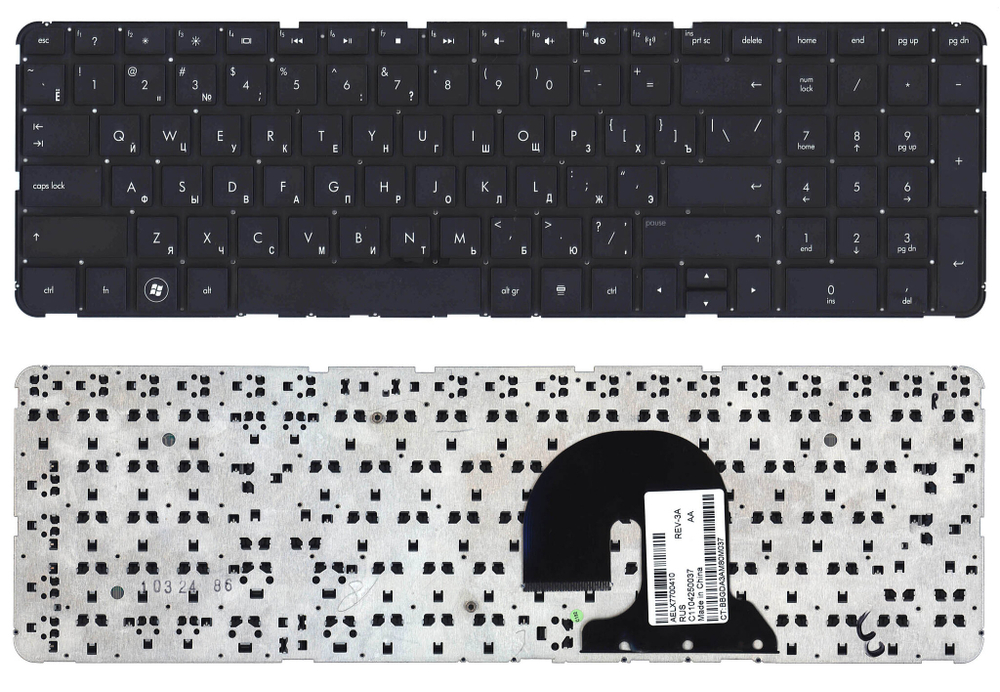 Клавиатура для ноутбука HP Pavilion DV7-4000 DV7-5000 черная