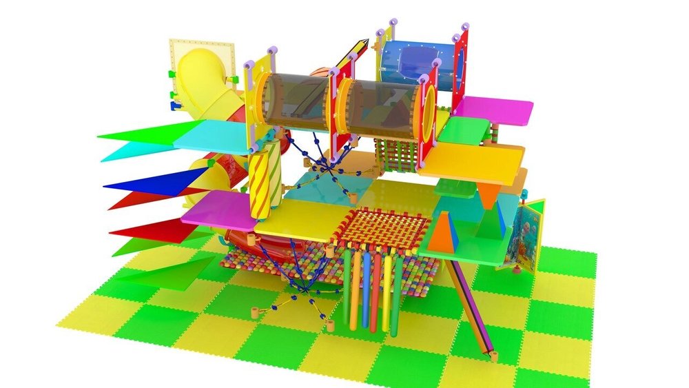 Детский игровой лабиринт «Акватория» 23,7 м2 (3,7*6,4*4,1 м)