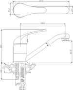 Смеситель Y40-21 ROSSINKA одноручный (40мм)для кух.
