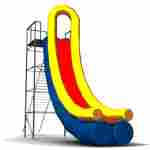 Надувная прямая водная горка для вышки (опоры) «Головокружительный спуск» 7*2*5 м