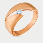 Кольцо женское из розового золота 585 пробы с фианитами (арт. 011561-1102)