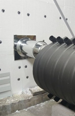 Комплект дымохода труба сэндвич 200/300 мм. через стену нерж 1.0/0,5 - 6 метров.