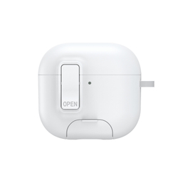 Чехол белого цвета с замком и подставкой для наушников AirPods 4, серия PECQ Series от Dux Ducis