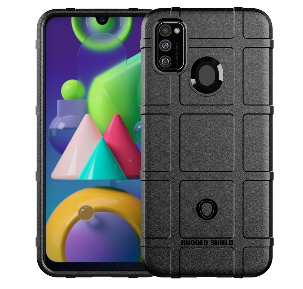 Чехол защитный на Samsung Galaxy M21 (m215f), черный, противоударный, серия Armor от Caseport