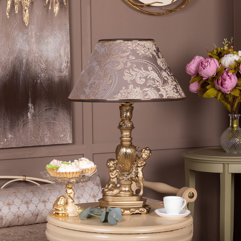 Настольная лампа Путти Бронза Голдбраун