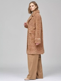 Шуба из шерсти мериноса чебурашка, песочная, SilverFox