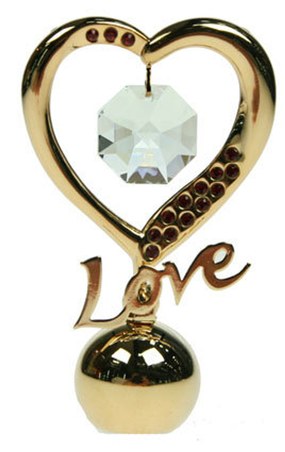 Фигурка декоративная Crystocraft Сердце с кристаллами Swarovski, 3х5х8 см 2000000192314