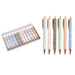 Ручка подарочная шариковая автоматическая Alingar "Блеск", синяя, 1,0 мм, металлический цветной корпус, ассорти, карт. уп.