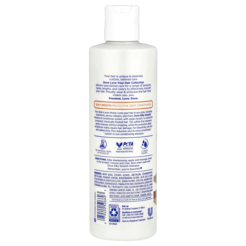 Dove, Protective Deep Conditioner, Silky Smooth, 400 мл (13,5 жидк. унц.)