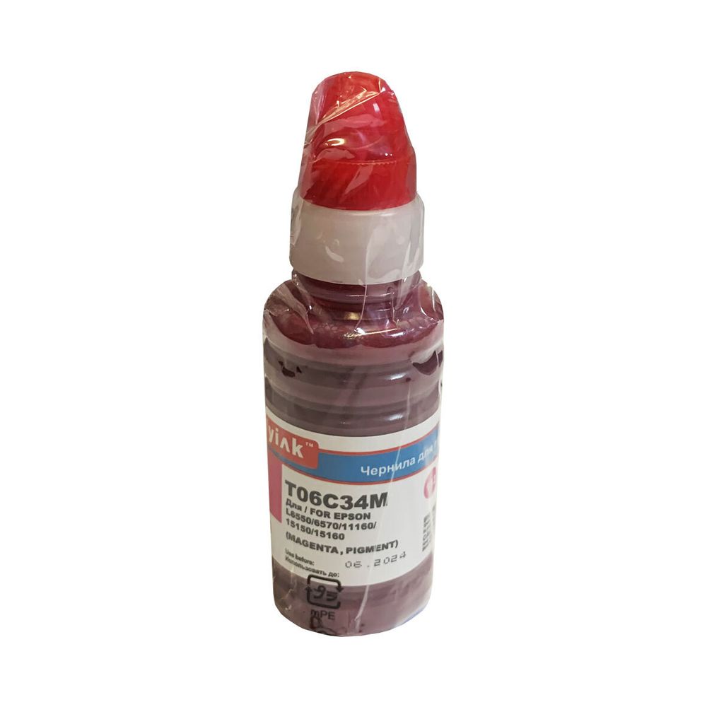 Чернила для EPSON EcoTank 112 (T06C34) L6550/6570/11160/15150/15160 (70мл, magenta, Pigment) MyInk