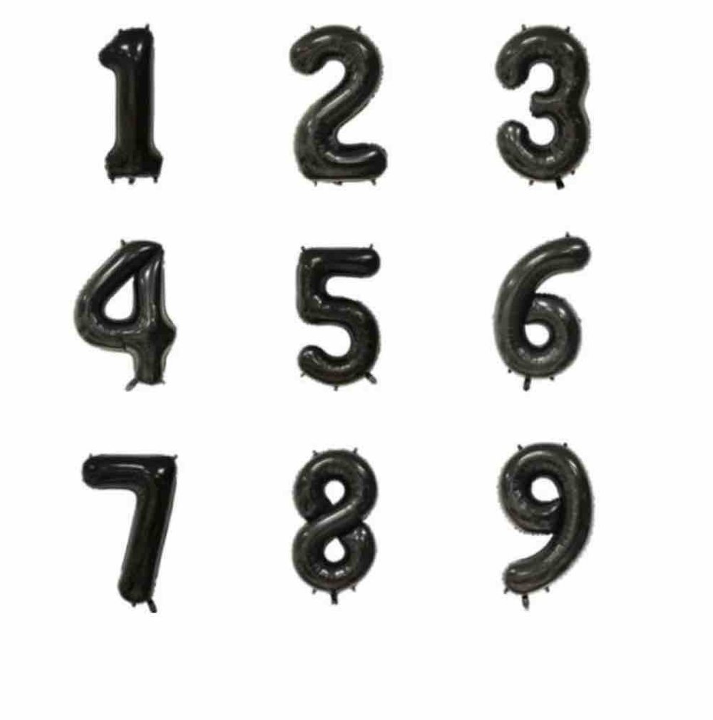 Цифра 7 чёрный 40” в84