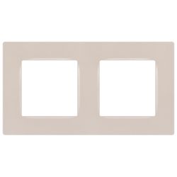 Рамка для розеток и выключателей ЭРА Серия 12 12-5202-15 на 2 поста, Классик, перламутр