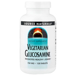 Source Naturals, вегетарианский глюкозамин, 120 таблеток