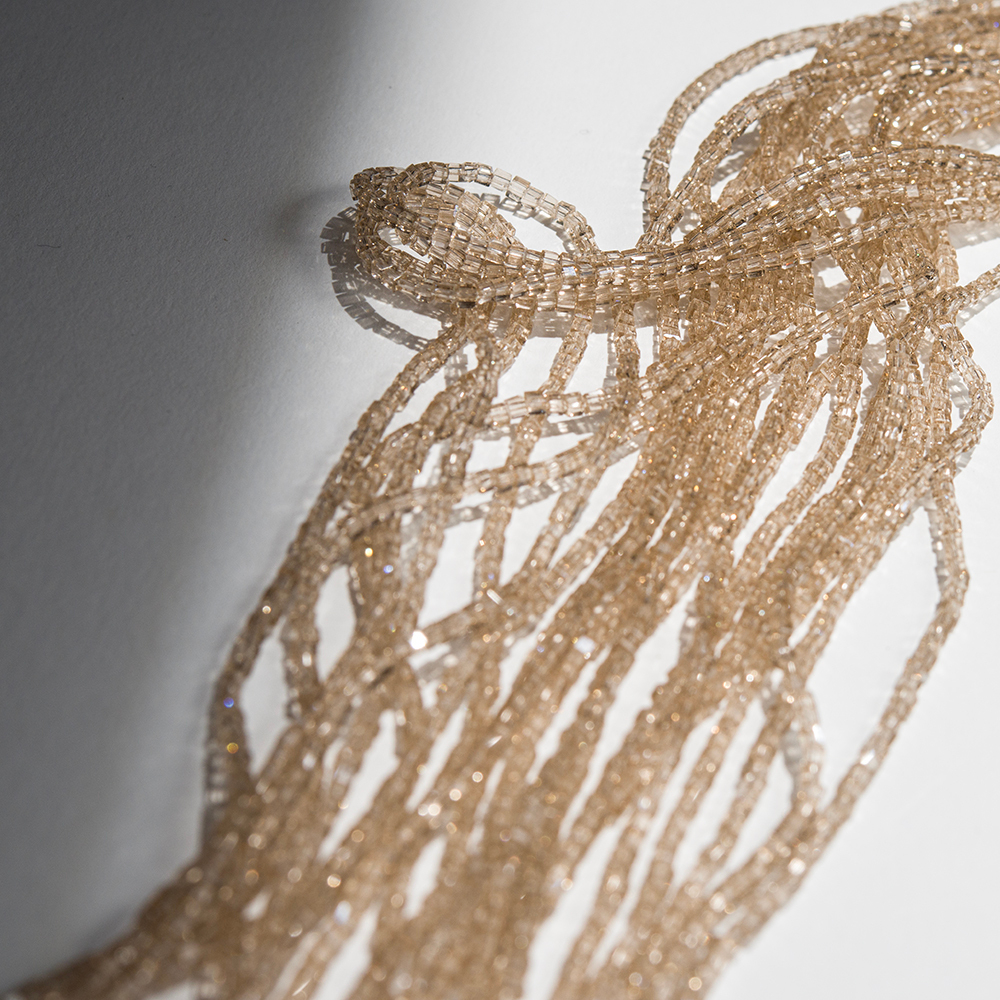 Хрустальные бусины, оттенок "Нюд", 2мм, кубик