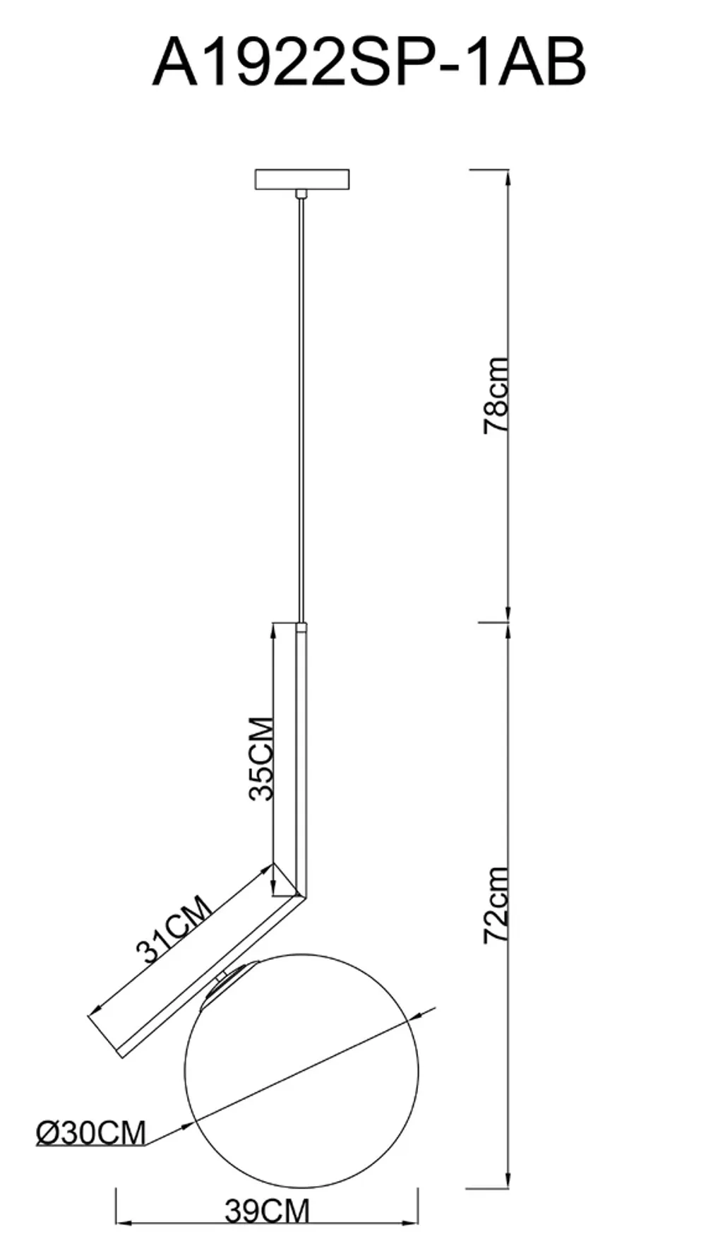 Подвесной светильник Arte Lamp BOLLA-UNICA