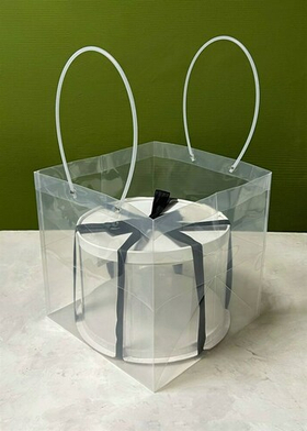 Пакет ПВХ с ручками с квадратным дном 25 х 25 х 25 см