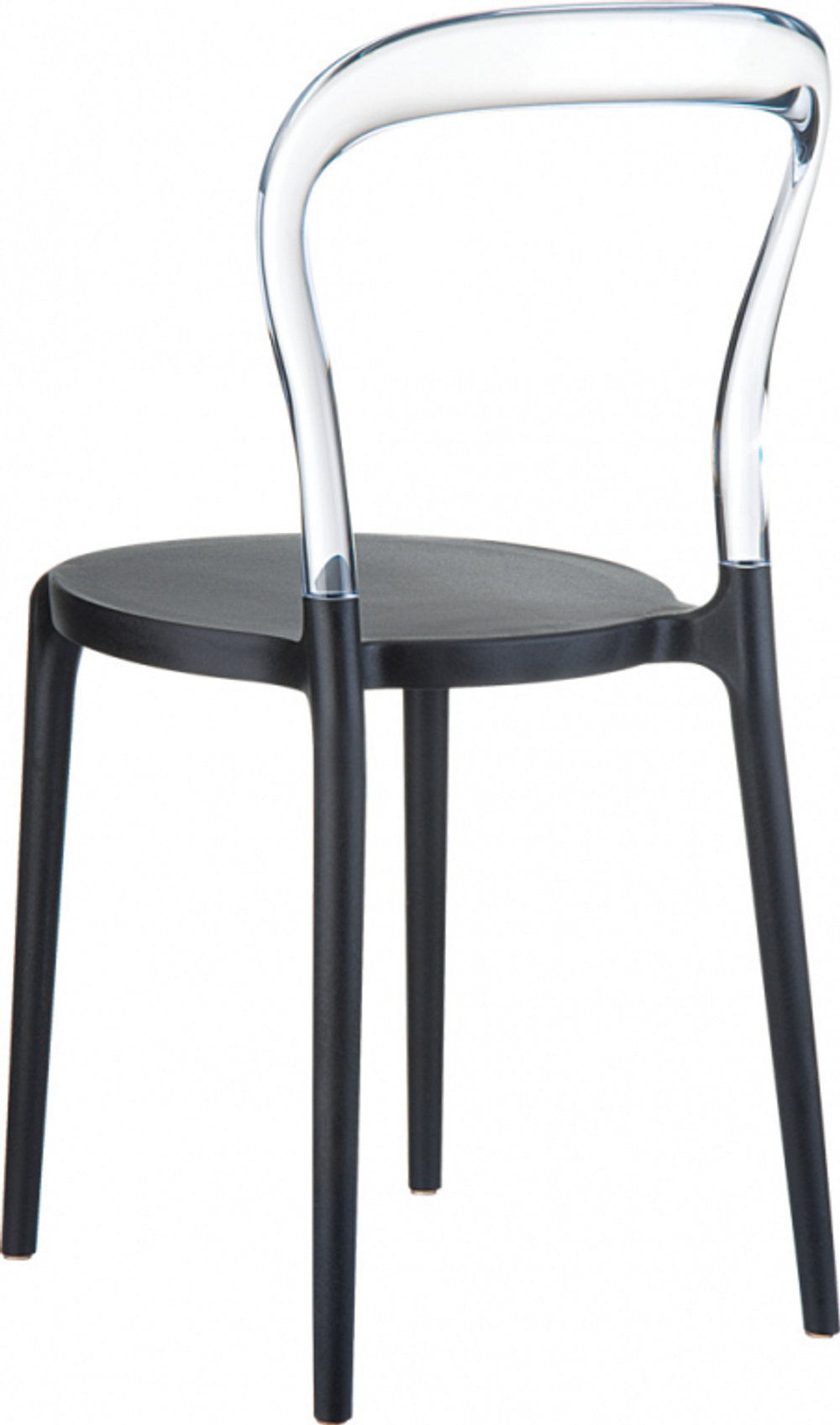 Стул пластиковый Siesta Contract Mr Bobo, черный, прозрачный