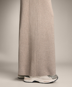 OYSHO Широкие трикотажные брюки с резинкой по бокам, серо-коричневый