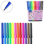 Фломастеры 12цв. "Котики" вентилир.колпачок, корпус круглый (Mazari)