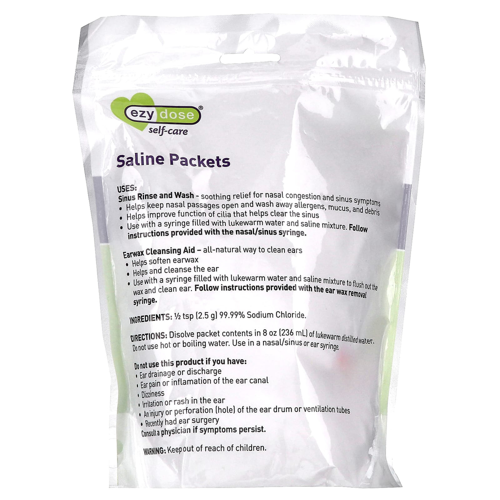 Ezy Dose, Черноголовка, солевой раствор, 100 пакетиков