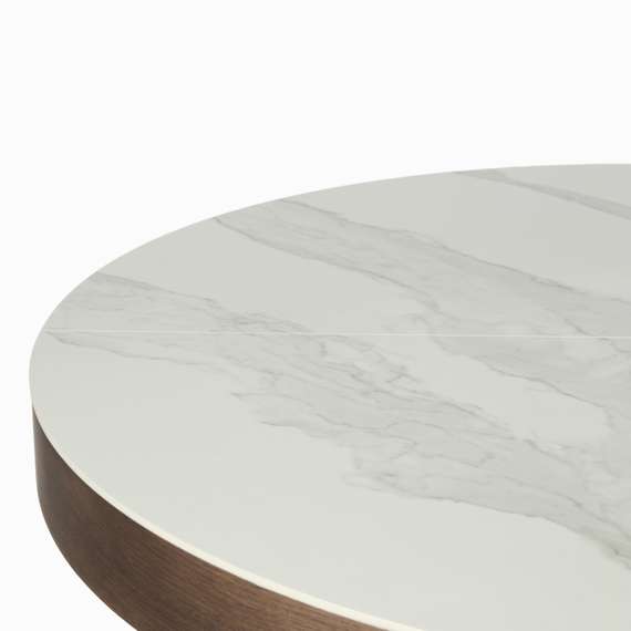 Раздвижной обеденный стол Plinto 110-150 см, белая керамика