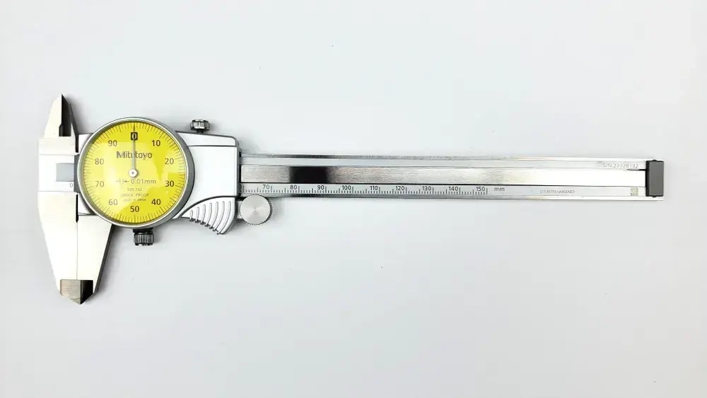 Штангенциркуль Mitutoyo (Япония) с круговой шкалой 0-150 мм 505-732. Госреестр.