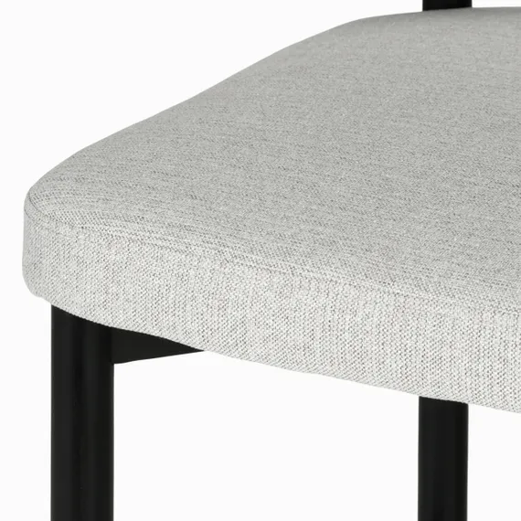 Полубарный стул Jeff, серая ткань, черные ножки