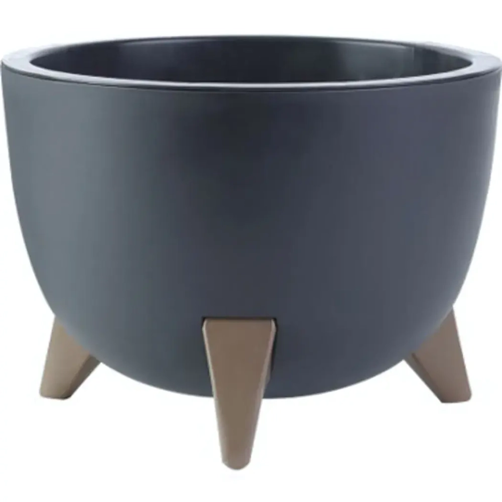 Кашпо для цветов пластиковое 2л d-20см «Грация» Антрацит