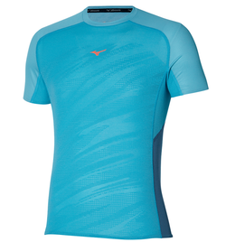 Мужская теннисная футболка Mizuno Aero Tee - небесный