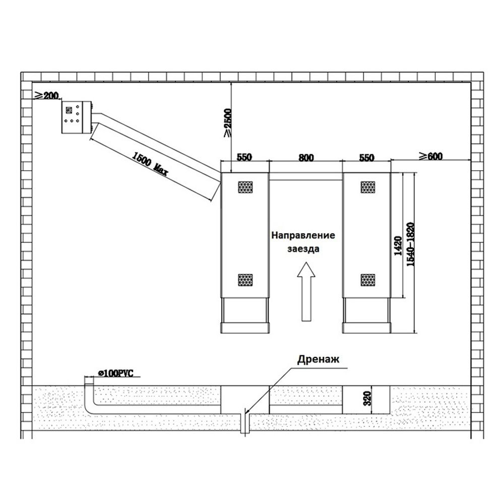 KraftWell (KRW360SU) Подъемник ножничный короткий заглубляемый г/п 3600 кг