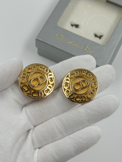 Клипсы с лого Chrstian Dior