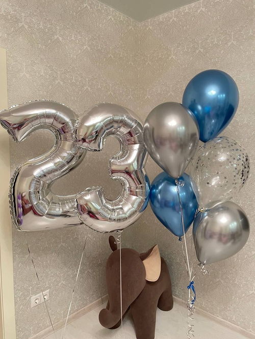 Цифры с фонтаном