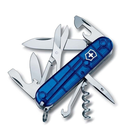 Нож перочинный VICTORINOX Climber, 91 мм, 14 функций, полупрозрачный синий (1.3703.t2)