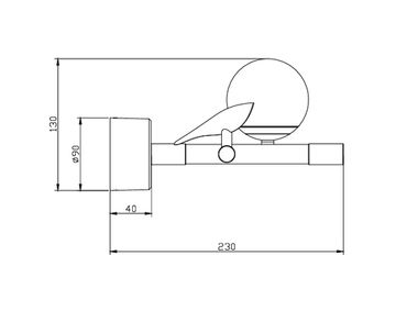 Бра 5W 4000K 4324-1W золото/черный/белый Sparrow Favourite