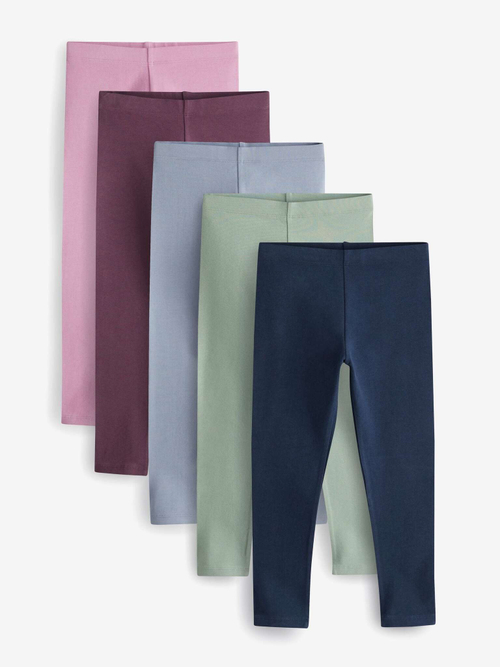 Легинсы для девочки Next T39-832, 5 шт., Розовый, Хаки, Синий