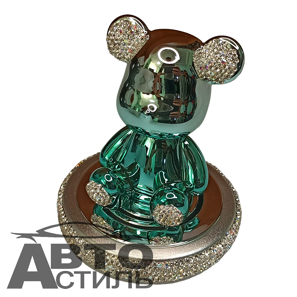 Ароматизатор-игрушка -на торпеду- Мишка - YC-14SGG серебристо-зеленый