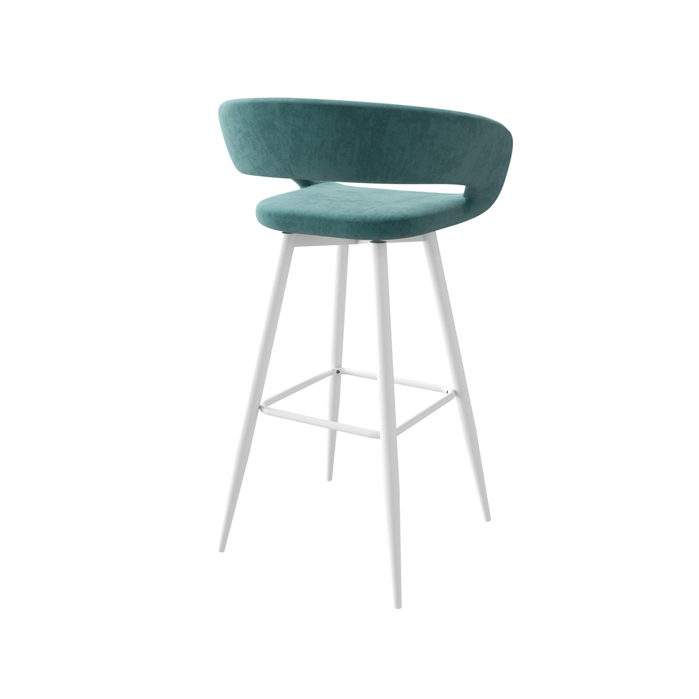 Стул полубарный МАМАДОМА Барни Р 700, b15 MINT LUX/БЕЛЫЙ