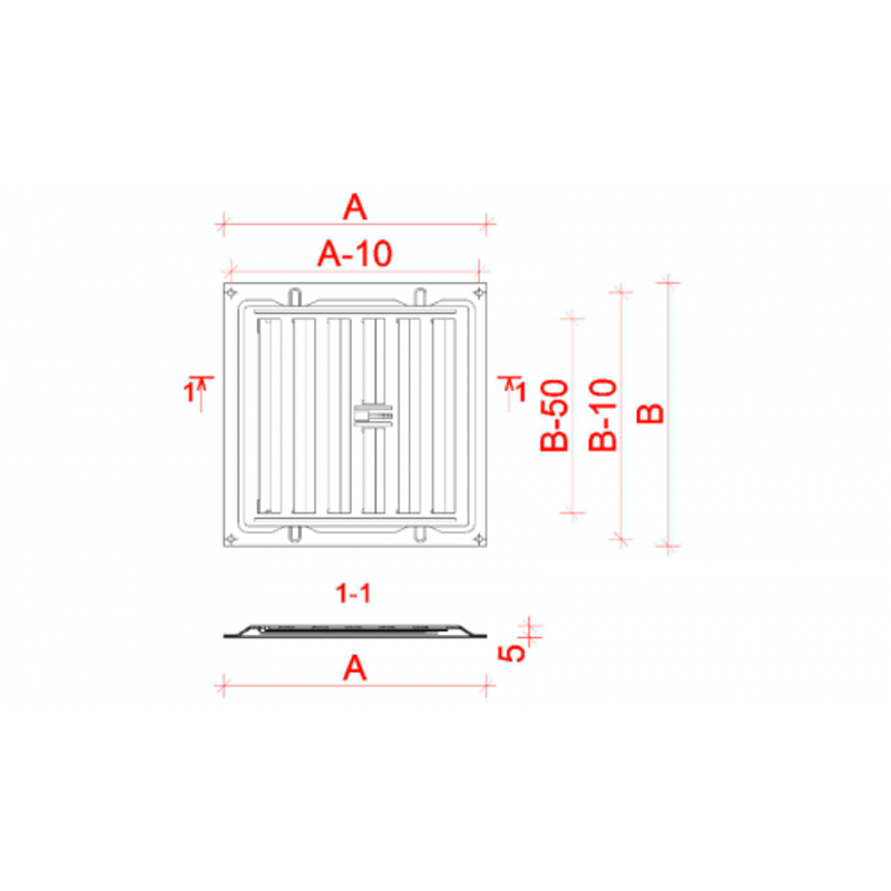 Решетка щелевая регулируемая Р150