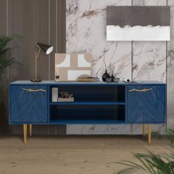 Тумба под ТВ Арт Колор leaves 155см Стайл Голд Королевский синий