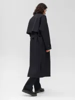 Плащ FOS Длинный Мужской Черный