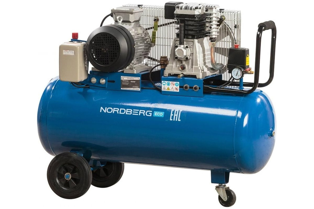 Компрессор поршневой с ременным приводом, объем 100 л NORDBERG ECO NCE100/520