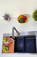 Многофункциональная кухонная мойка из нержавеющей стали BZ9949HS цвета Черный