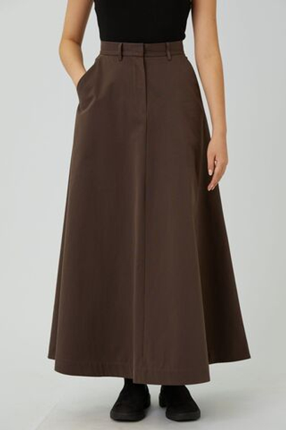 Юбка макси из коричневого хлопка