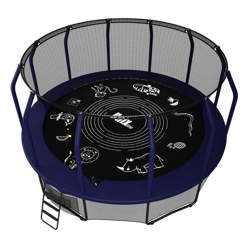 Батут UNIX Line SUPREME GAME 16 ft зеленый, синий)